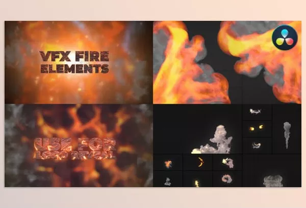 Videohive – VFX Fire Elements for Davinci Resolve Download 50500579