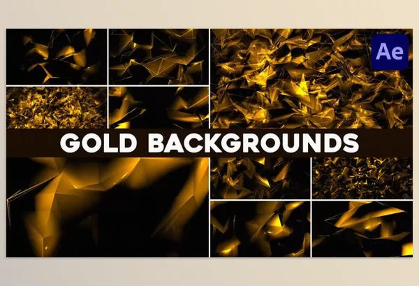 Videohive – Gold Backgrounds for After Effects Download 51311113