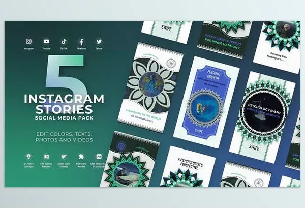 Videohive – Instagram Health Lifestyle Fitness Meditation Download 52182693 (Vertical Stories MOGRT Premiere Pro)