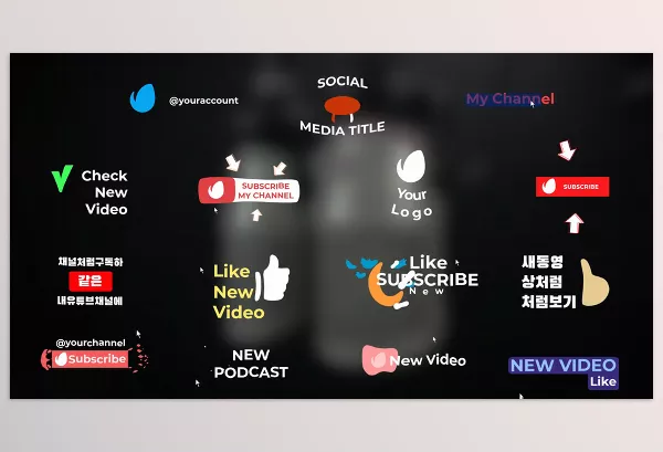 Videohive – Social Media Buttons And Titles for Premiere Pro Download 52531334