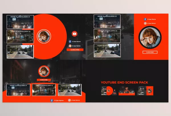Videohive – Youtube End Screens Pack V3 Download 52592385