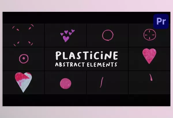 Videohive – Plasticine Abstract Elements Premiere Pro MOGRT Download 52689682