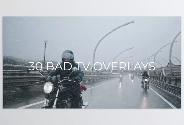 Videohive – 30 Bad TV Overlays Download 54495474