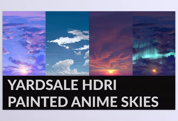 YARDSALE HDRI Painted Anime Skies Download 01
