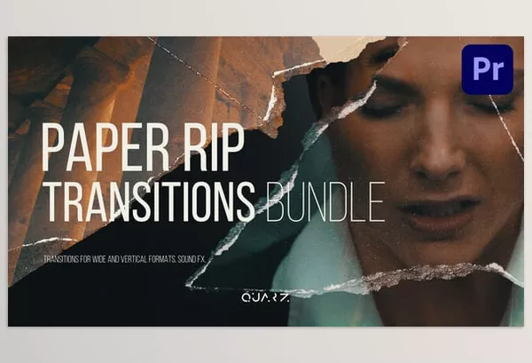 Videohive – Paper Rip Transitions for Premiere Pro Download 54981365
