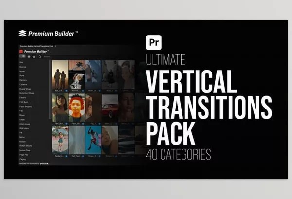 Videohive – Vertical Transitions Pack for Premiere Pro Download 56905631