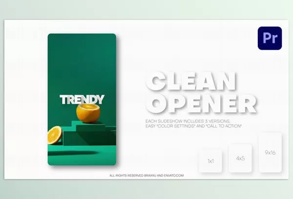Videohive – Vertical Clean Slideshow Download 57140644 (Reels, Post, Shorts)