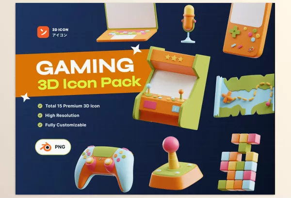 Ui8 – Gaming 3D Icon Pack Download