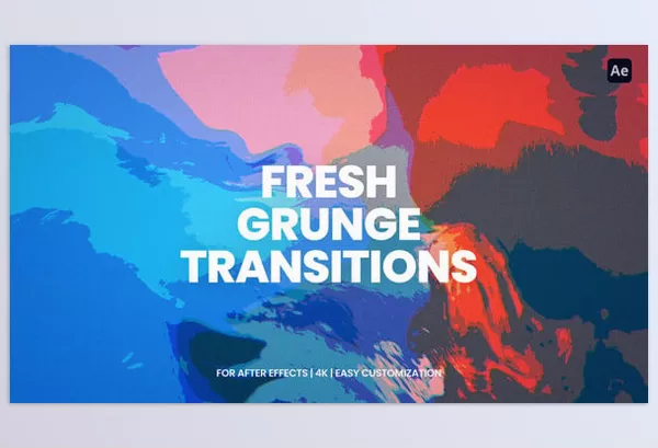 Videohive – Grunge Transitions For After Effects Download 57393581