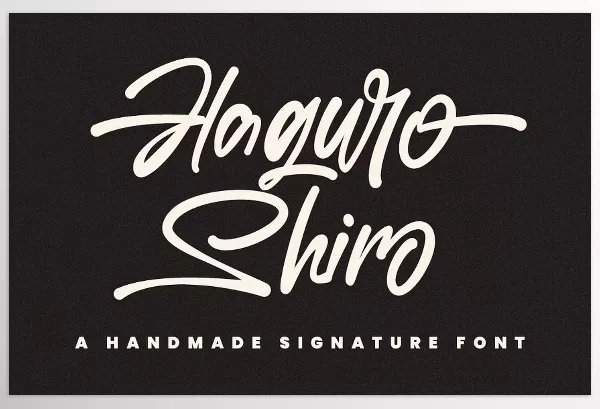 Creative Market – Haguro Shiro Signature Handmade Font Download 291265840