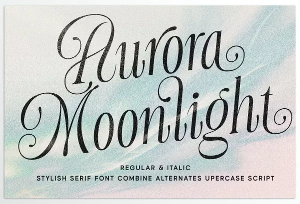 Creative Market – Aurora Moonlight Dreamy Serif Font Download 291259889