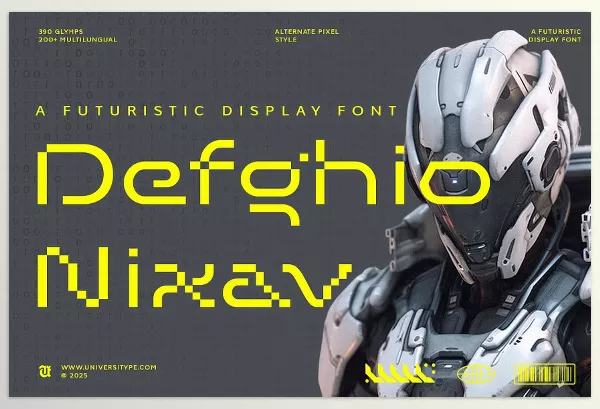Creative Market – UT Defghio Nixav A Futuristic Font Download 291139333
