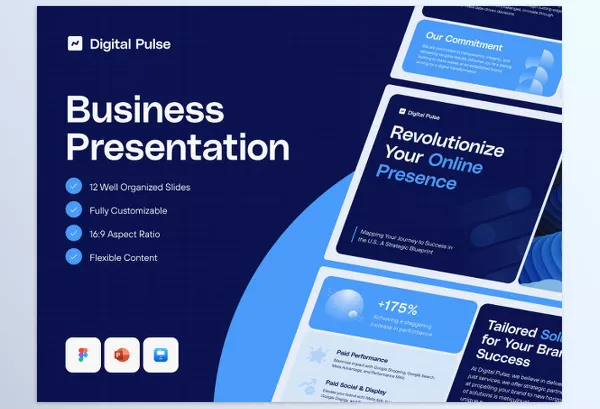 UI8 – Business Presentation Template Digital Pulse Download
