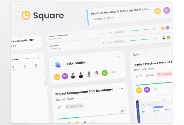 UI8 – Square Dashboard UI Kit Download