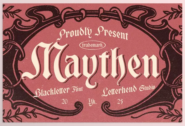 Creative Market – Maythen Blackletter Font Download 291339284