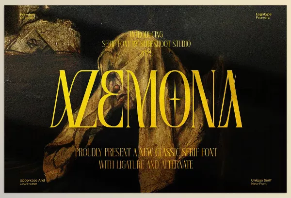 Creative Market – Azemona Classy Serif Font Download 291309938