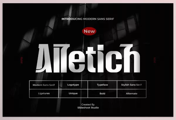 Slide Shoot – Alletich Unique Modern Sans Serif Font Download