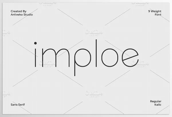 Creative Market – Imploe Modern Sans Font Family Download 291341306