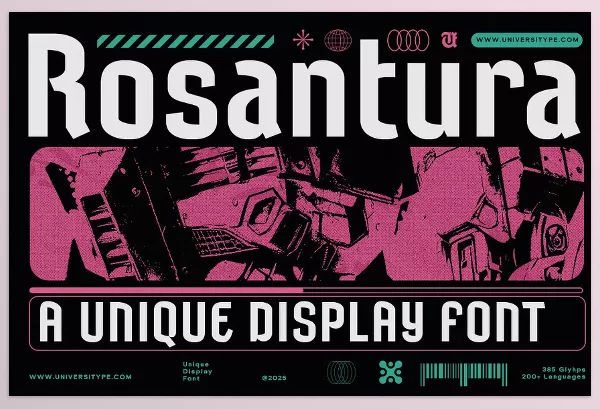 Creative Market – UT Rosantura A Unique Display Font Download 291138895
