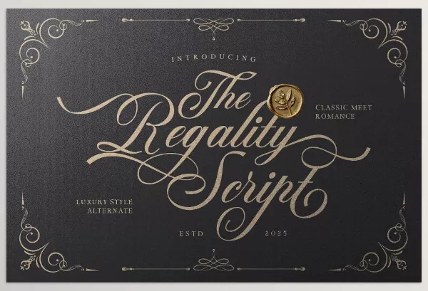 Creative Market – Regality Luxury Romance Script Download 291409105