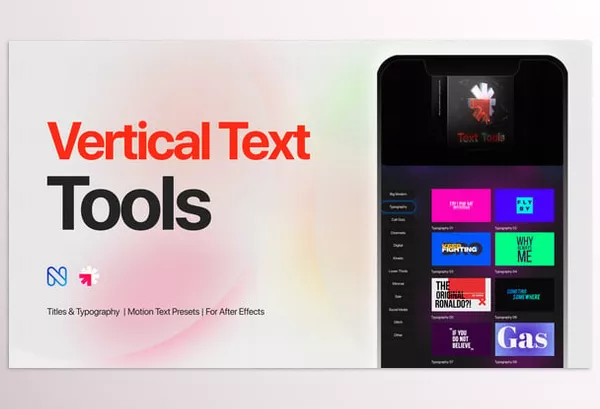 Videohive – Vertical Text Tools Titles Typography Reels Call Outs Download 58055756