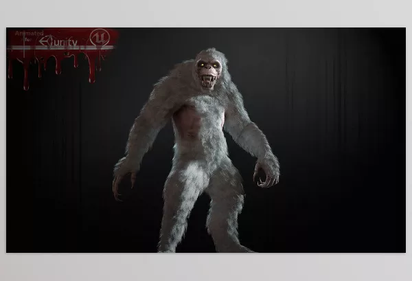 CGTrader – Mythical Yeti Low-poly 3D model Download