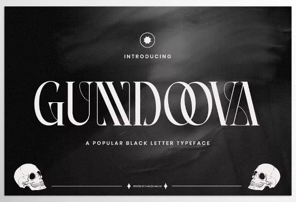 Creative Market – Gundoova Blackletter Serif Font Download 291534628