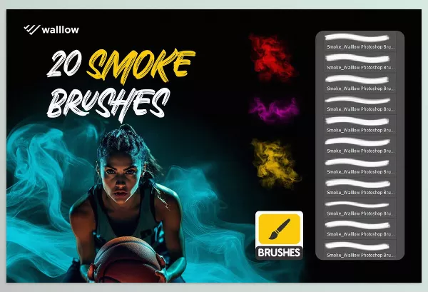 Creative Market – Realistic smoke photoshop brushes Download 291369091
