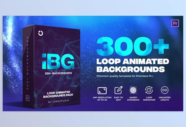 Videohive – iBG | 300+ Loop Backgrounds for Premiere Pro Download 35904445